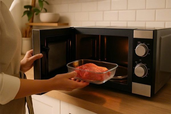 Rã đông thịt bằng lò vi sóng