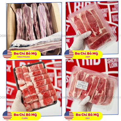 ba chỉ bò Mỹ miền Tây tại Giao Food