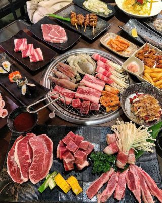 ba chỉ bò nướng BBQ