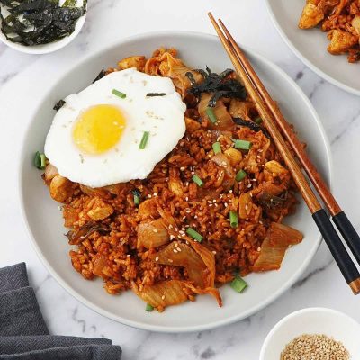Cơm rang kim chi ba chỉ bò