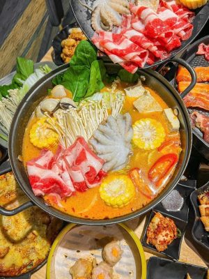 Ba chỉ bò thái lát dùng cho món lẩu