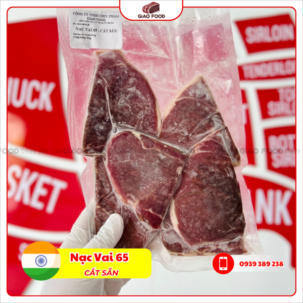 nạc vai trâu Ấn Độ cắt sẵn